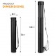 Plastic tube for storing media, drawings, maps and documents, waterproof, adjustable diameter 8 cm * height 133 cm (black)